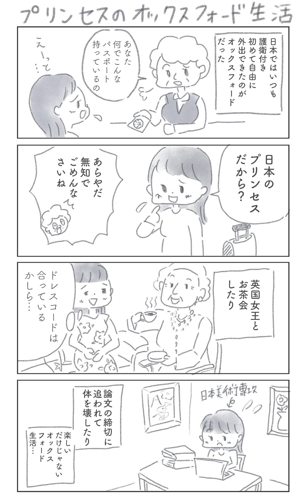 赤と青のガウンのコミックエッセイ